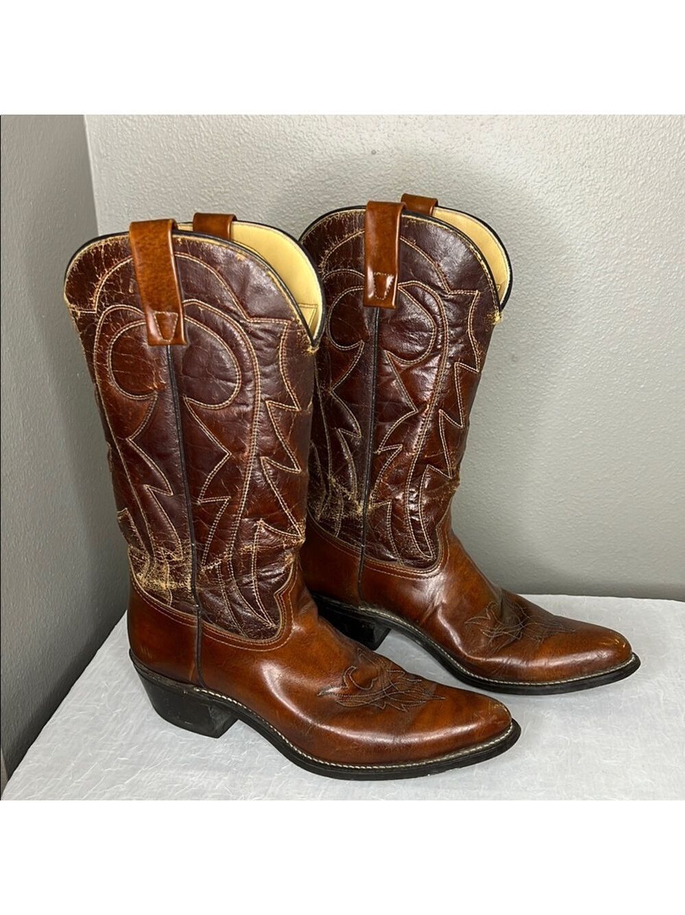 Durango Brown Leather Boots Size 9.5B